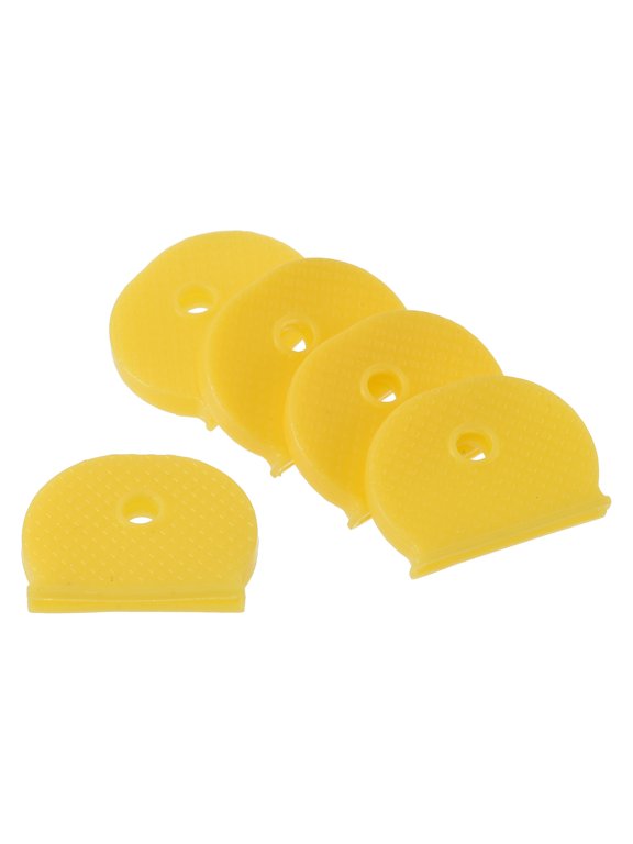 Key Cap Cover, Semicircle Key Identifier Tags for Identifying Keys, Yellow 25 Pack