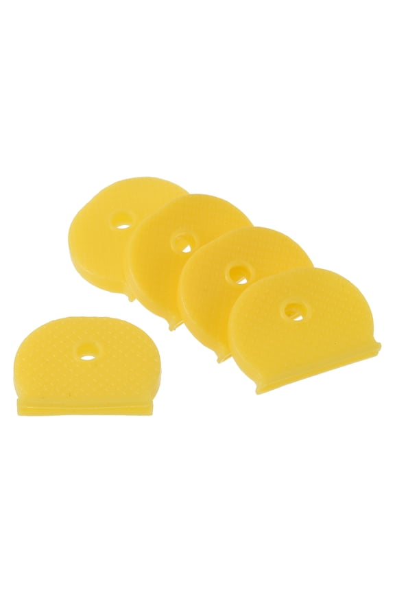Key Cap Cover, Semicircle Key Identifier Tags for Identifying Keys, Yellow 25 Pack