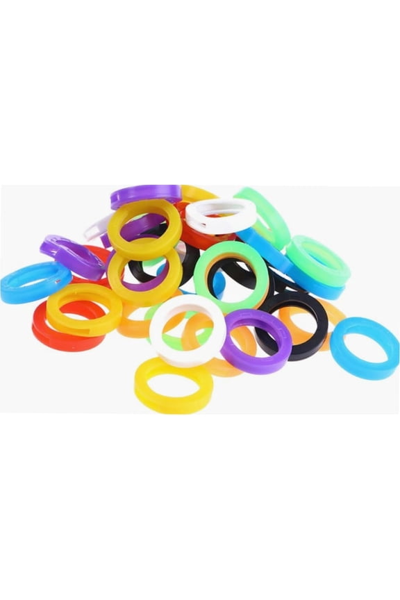 120 Pack Round Key Caps Assorted Colors Key Identifier Tags Plastic Round Key Covers for House Keys Office Keys