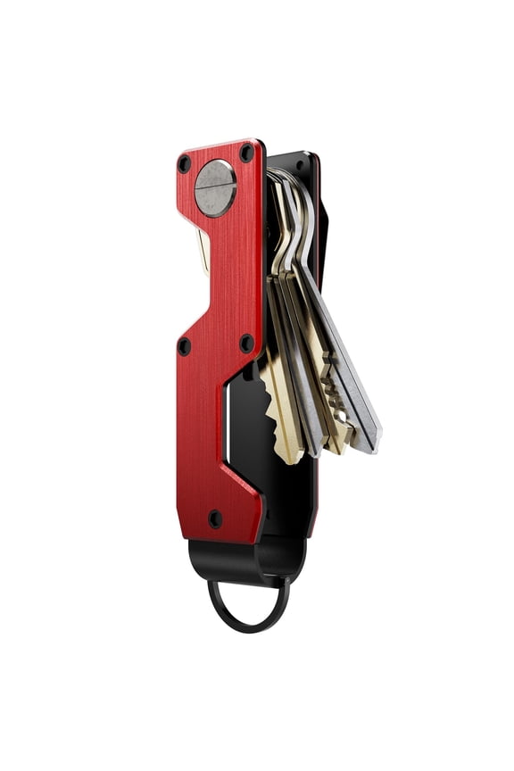 Key Case Brushed Red One Size Minimalist Key Organizer