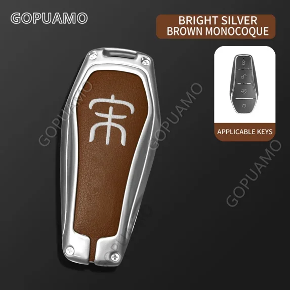Key Case Cover Suitable For BYD Song B 4 button Zinc Alloy Car Remote Key Case Cover Car Accessories