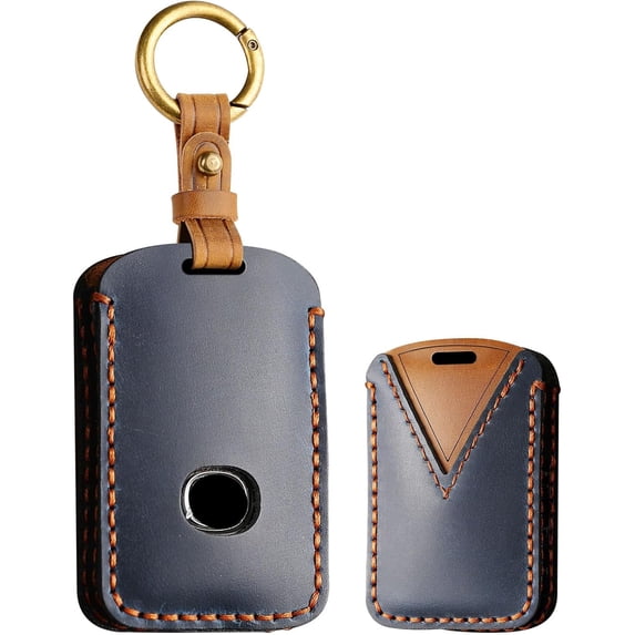 Key Case Holder Protector with Keychain for 2019-2022 Mazda 3 Sedan Hatchback 2020-2022 CX-5 CX-30 CX-9 Leather Fob Cover