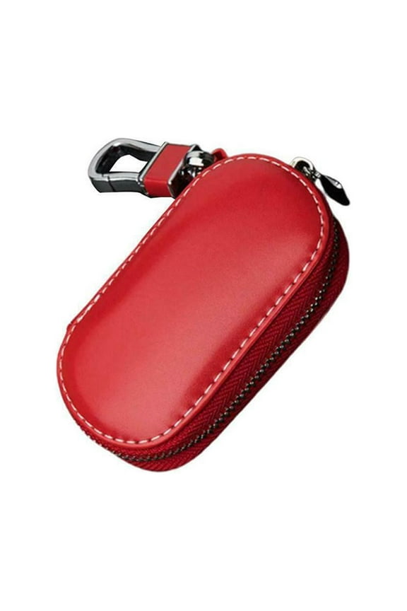 Key Case Multi-function Leather Key Case Car Key Bag For Faraday Cage Keyless Entry Key Fob Pouch, Car RFID Key Security Accessories