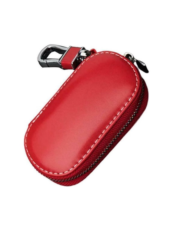 Key Case Multi-function Leather Key Case Car Key Bag For Faraday Cage Keyless Entry Key Fob Pouch, Car RFID Key Security Accessories