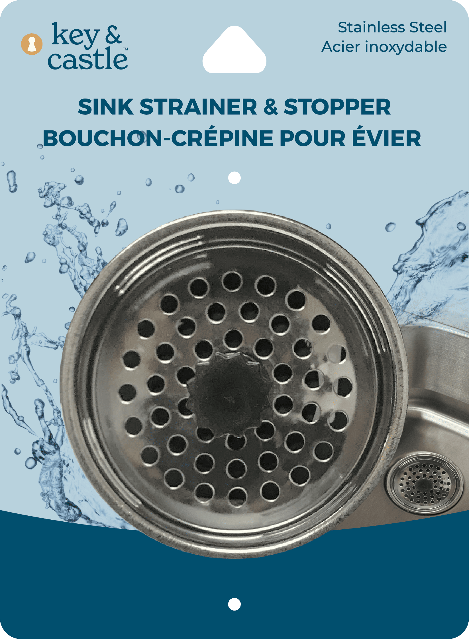 Key & Castle Combo Sink Strainer and Stopper
