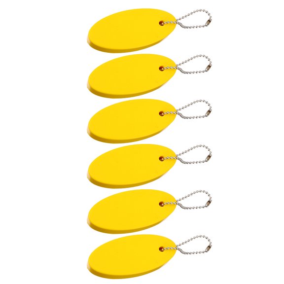TABLZONE 18-Pack Yellow Floating Keychains Lightweight for Sailing, Swimming, Boating, and Water Sports