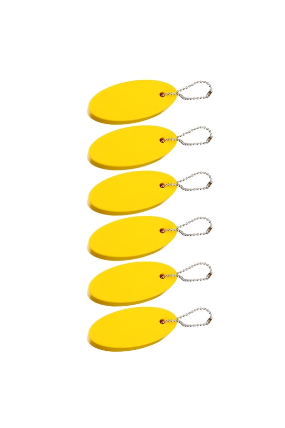 18-Pack Yellow Floating Keychains, Lightweight and for Boating, Swimming, Sailing, and Water Sports Safety