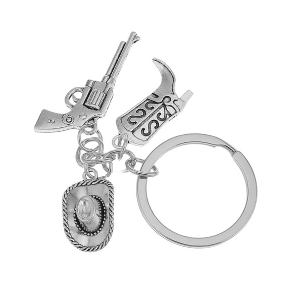 Key Chain Accessories for Women Hat Keychain Decorative Buckle Headband Silver