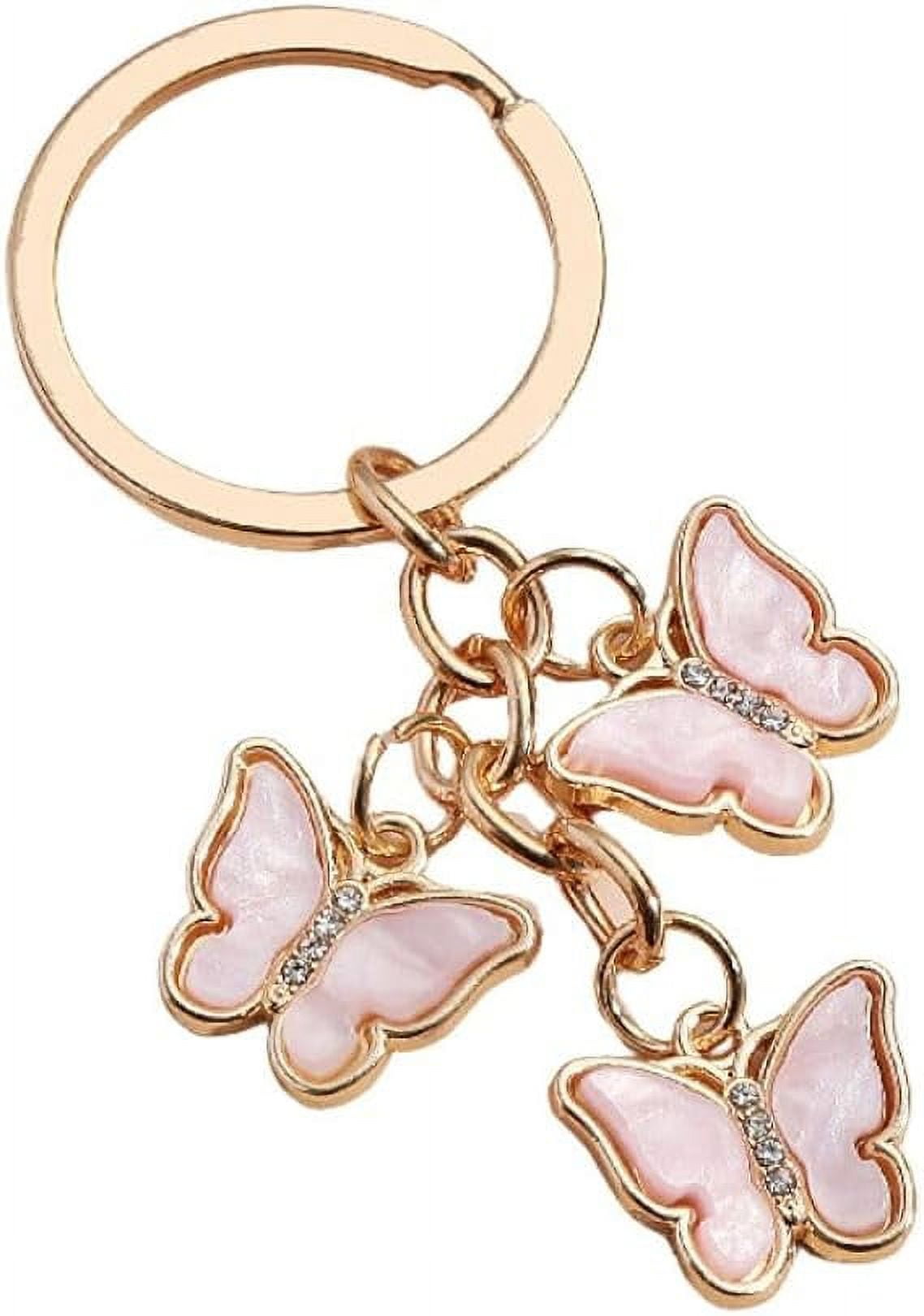 Key Chain Butterfly Key Ring Backpack Key Chain Purse Hanging Decoration Metal Keychain