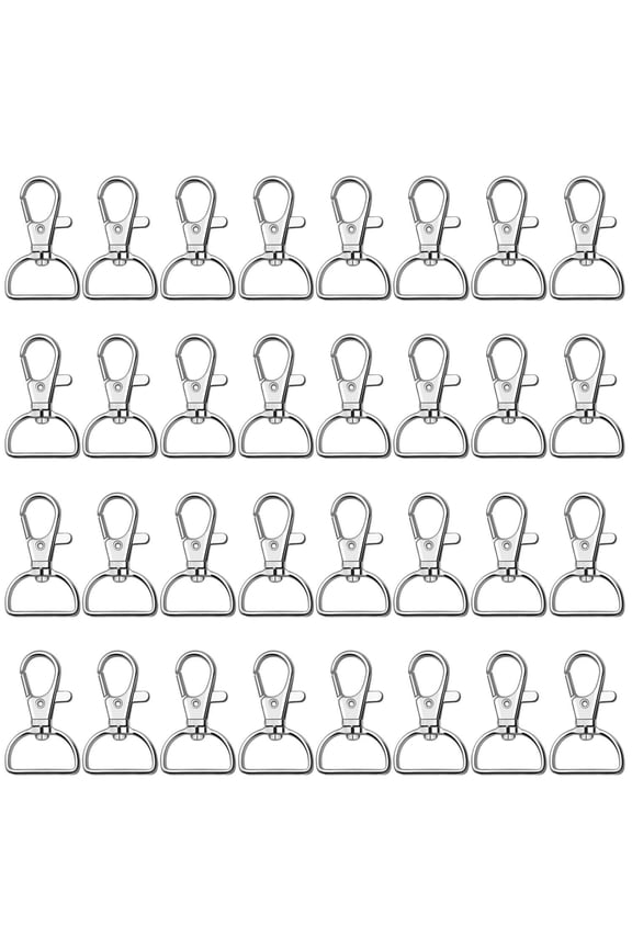 Key Chain Clip Hook, D Ring Clip Keychain Lanyard Swivel Snap Hooks Clip on Key Ring for Crafts and Purse Hardware 50pcs