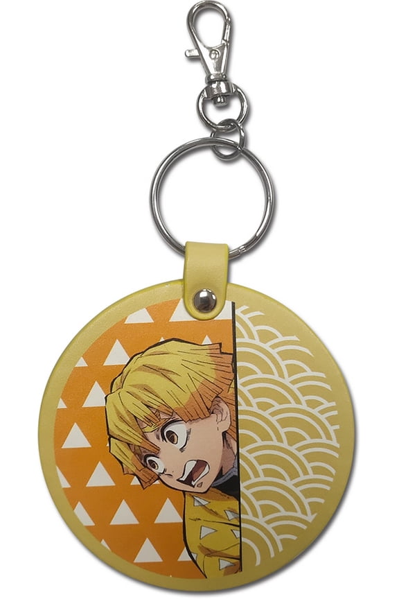 Key Chain - Demon Slayer - Zenitsu Pu Circle Keychain