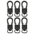 thumbnail image 1 of Key Chain Hooks, 6Pack Zinc Alloy Keychain Key Clip Hook, Key Rings Waist Pendant Leather Buckle (Metallic Black), 1 of 6