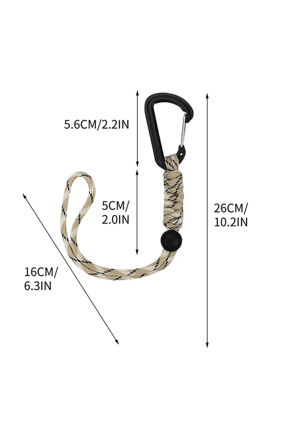 Key Chain Hooks Outdoor Multi-Functional Anti-Loss Rope with Adjustable Buckle for Mountaineering, Emergency and Backpack Key Chains