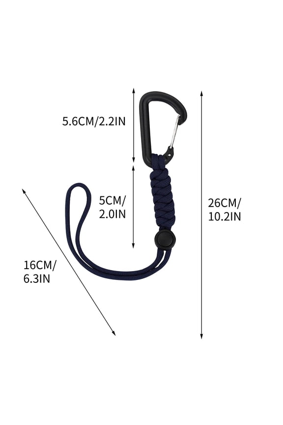 Key Chain Hooks Outdoor Multi-Functional Anti-Loss Rope with Adjustable Buckle for Mountaineering, Emergency and Backpack Key Chains