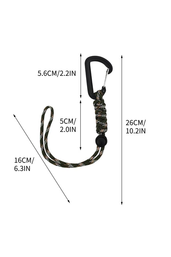 Key Chain Hooks Outdoor Multi-Functional Anti-Loss Rope with Adjustable Buckle for Mountaineering, Emergency and Backpack Key Chains