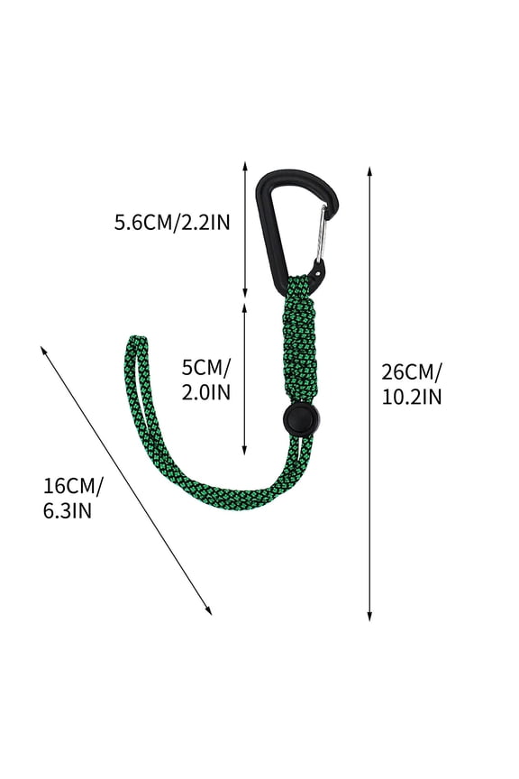 Key Chain Hooks Outdoor Multi-Functional Anti-Loss Rope with Adjustable Buckle for Mountaineering, Emergency and Backpack Key Chains