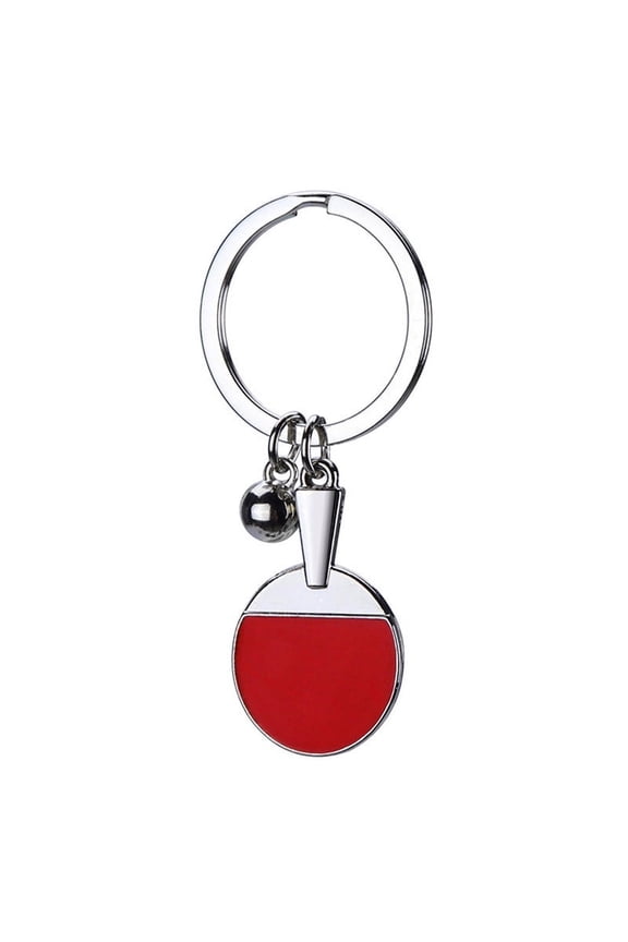 Key Chain Keychain Pingpong Bat Ball Table Tennis Racket Car Decor Ring Gift