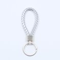 thumbnail image 1 of Key Chain Leather Rope PU Braided Rope School Bag Bus Card Set Water Cup Car Key Chain Ring Accessories Small Gift Lanyard - Silvery, 1 of 6