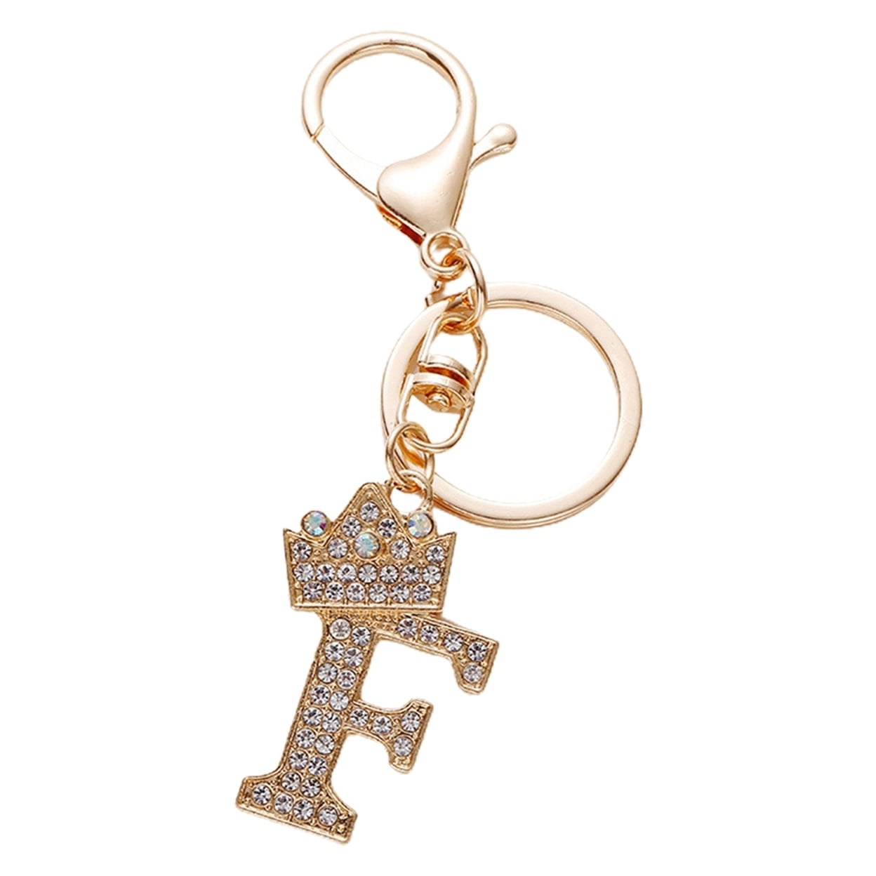 KOMI Buy 3 Get Free Gift DIY Initial A-Z Letters key Chain For Men Gold  Keychain Women Car KeyRing Letter Name Key Holder A10123