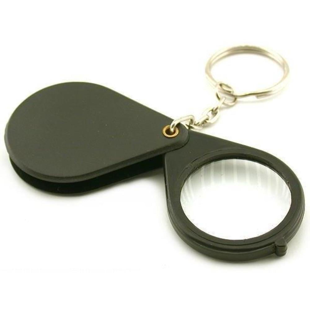 1 pc of Portable Pocket Reading Magnifier 10X Folding With Metal Jewelry  Magnifier Magnifying Eye Glass Lens Keychain