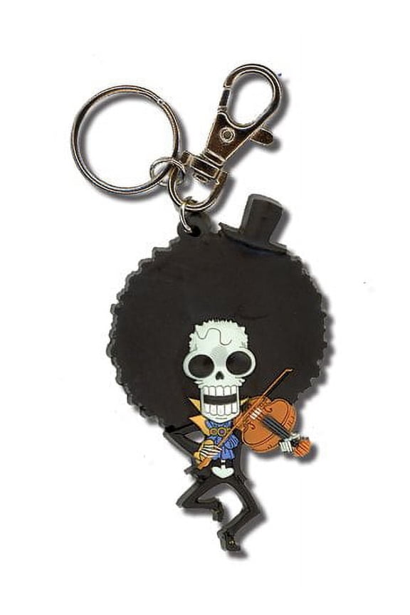 Key Chain - One Piece - New Brooke Chibi PVC Keychain Anime Licensed ge4766