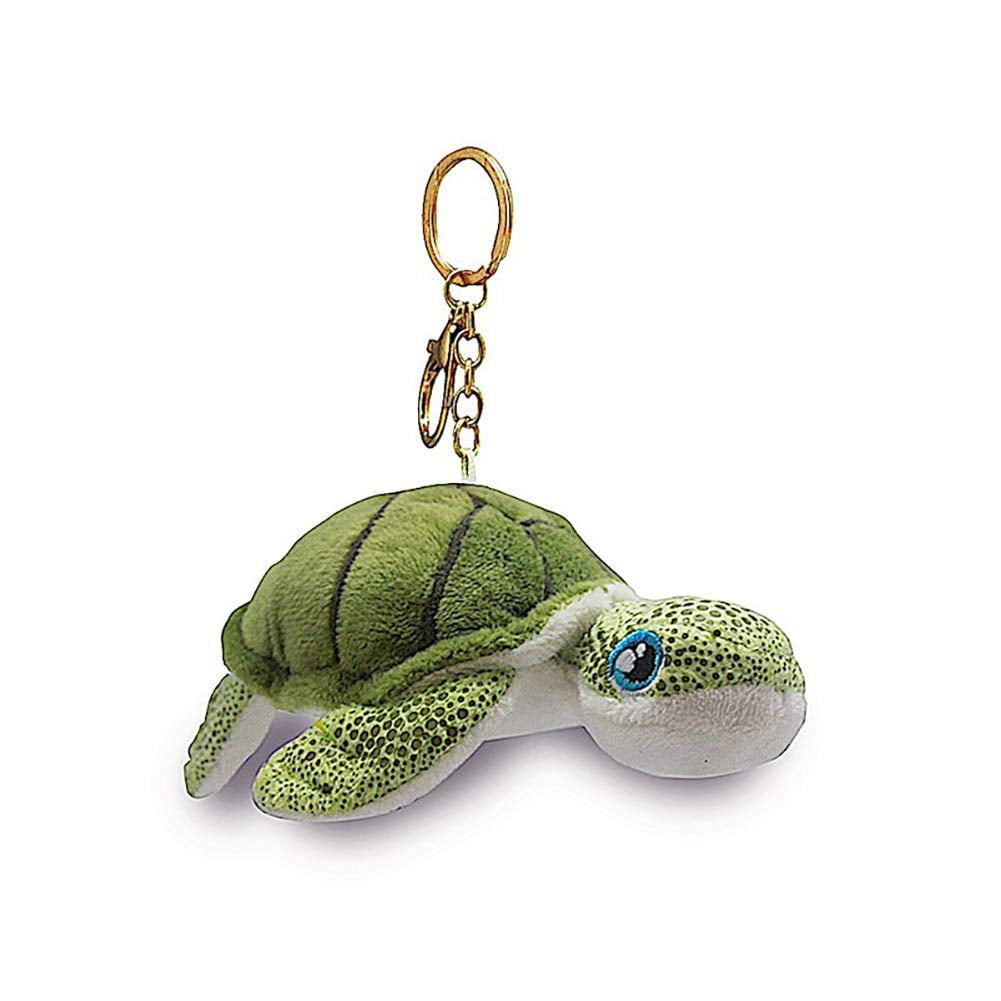 Key Chain Plush Honu Turtle Green 4.4" W x 2.2" H