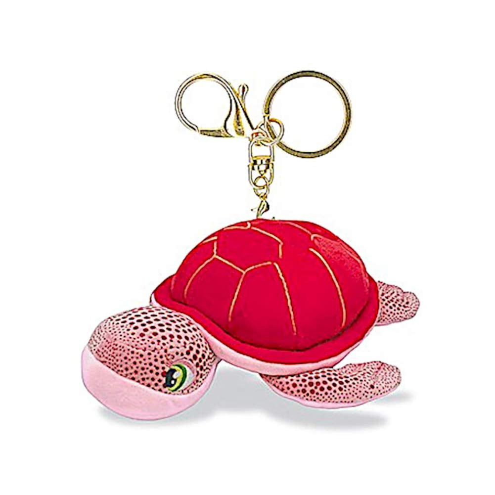 Key Chain Plush Honu Turtle Pink 4.4" W x 2.2"