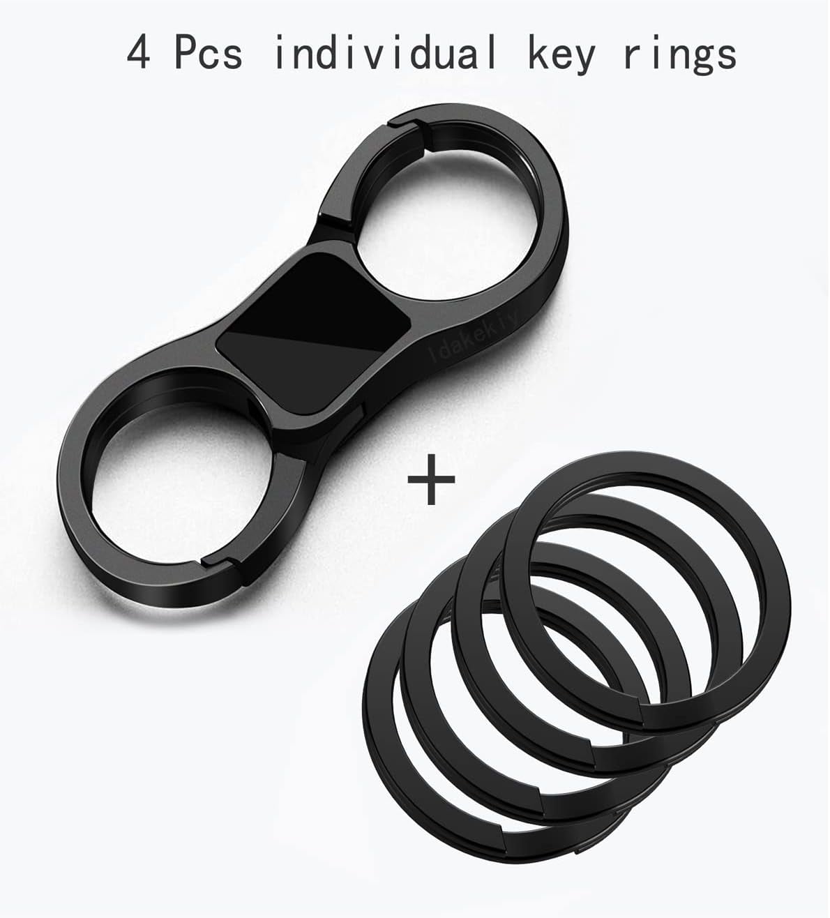 Heavy Duty Keychain With Quick-Release Spring Clips - Zinc Alloy, 2.8 Inch, Organizes Home & Car Keys - View #6