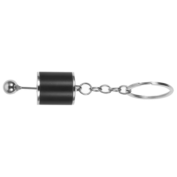 LULULION Black Alloy Gear Shift Keychain for Car Keys Stylish Wallet Chain Accessory