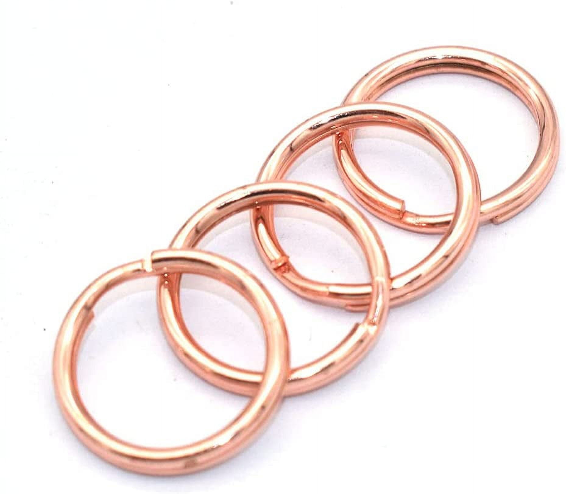 50 pcs Metal Rose Gold Key Rings,Keychain Connectors Jump Rings