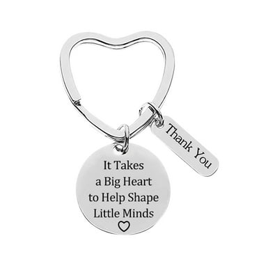 Key Chain Rings Teacher's Day Keychain Teacher Appreciation Keychain Gifts for Teachers Jewelry, Silver