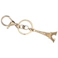 thumbnail image 1 of Eiffel Tower Keychain Made of Zinc Alloy for Hanging Keys Golden Color Small and Lightweight, 1 of 5