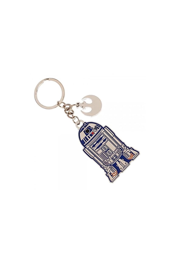 R2D2 and Rebel Alliance Logo Metal Keychain
