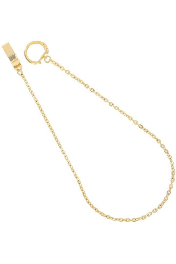 Key Chain Yellow Gold Tone Belt Hook Key Ring 20" Extra Long Mens Adult Male