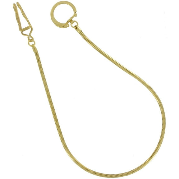 Key Chain Yellow Gold Tone Belt Hook Keyring 16" Long Mens Adult Male
