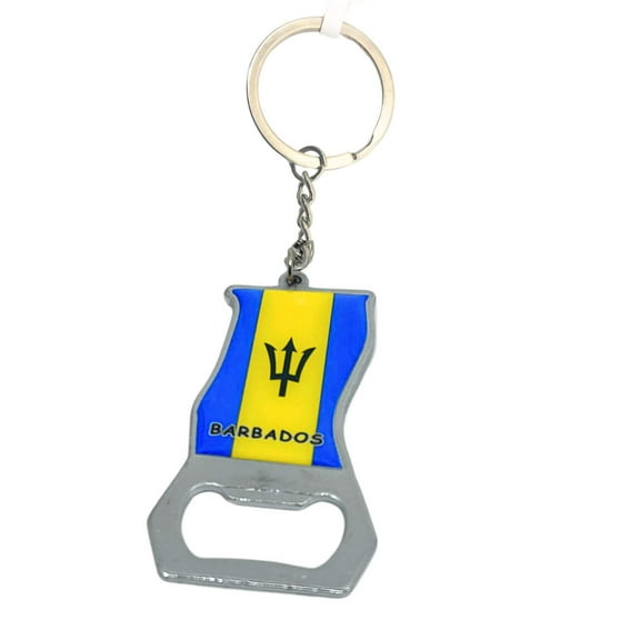 Key Chain with Bottle Opener Barbados Compact, Durable Everyday Essential: 1 Pack