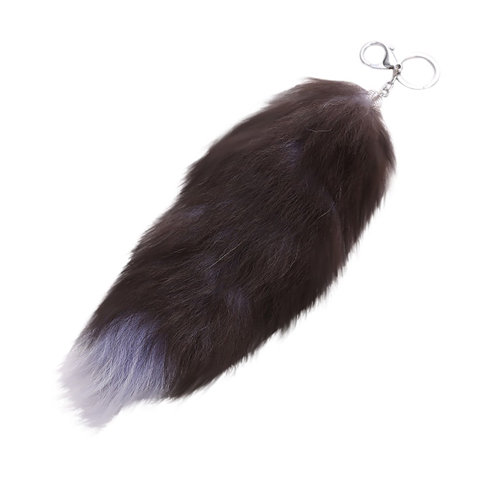 BESTOYARD 3pcs Tail Keychain Fur Key Ring Faux Fur Tail Keyrings