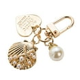 thumbnail image 1 of Key Chains Pearl Shell ring Crystal Rhinestones Purse Pendant Handbag Charm Keychain Valentine's Day Gifts Clearance, 1 of 1