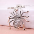 thumbnail image 1 of Key Chains for Car Keys, Cute Keychain, Zinc Alloy Stylish Conspicuous Attractive Spider Rhinestone Keychain for Halloween Spider Gifts, Sliver, 1 of 7