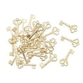 thumbnail image 1 of Key Charms Vintage Style Key Set Charms Antique Style Small Metal Keys Bulk Key Pendants for Jewelry Making Crafting Supplies KC gold 100pcs, 1 of 8