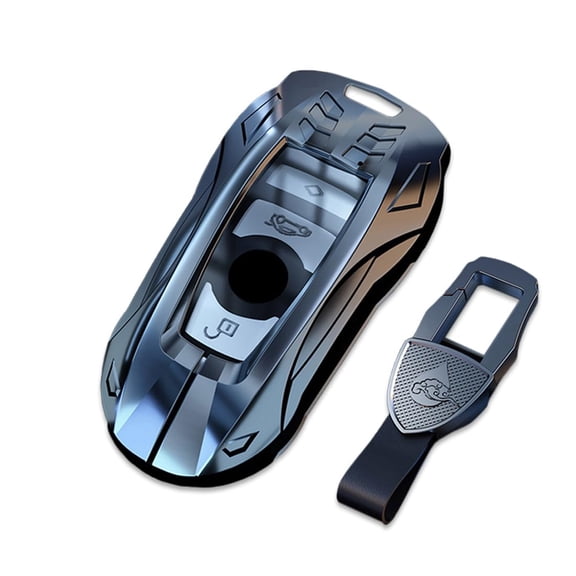 Key Cover Case, Zinc Alloy Key Fob Shell Compatible for BMW X1 X3 X4 X5 X6 1 2 4 5 6 7 M3 M5 M6 GT3 GT5 G30