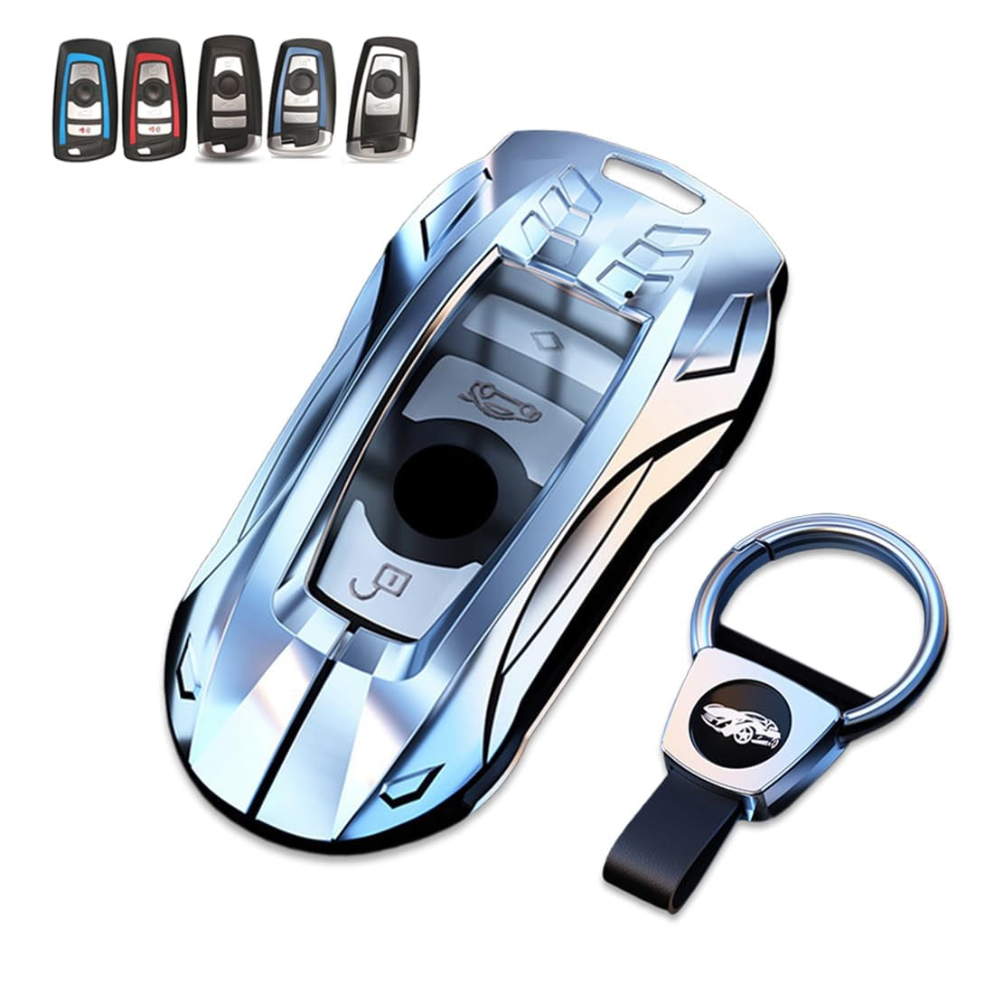 Key Cover Case, Zinc Alloy Key Fob Shell Compatible for BMW X1 X3 X4 X5 X6 1 2 4 5 6 7 M3 M5 M6 GT3 GT5 G30