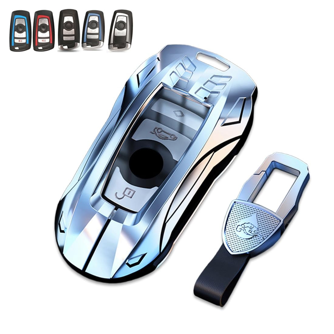 Key Cover Case, Zinc Alloy Key Fob Shell Compatible for BMW X1 X3 X4 X5 X6 1 2 4 5 6 7 M3 M5 M6 GT3 GT5 G30