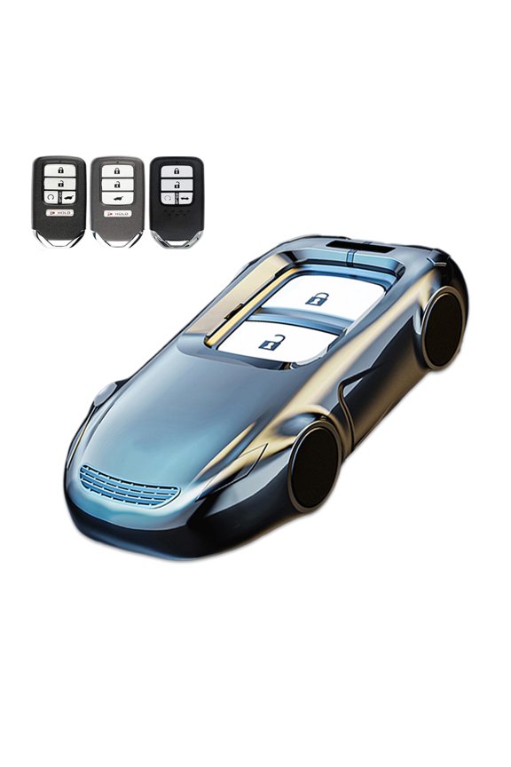 Key Cover Case, Zinc Alloy Metal Smart Key Fob Case Protector Shell Compatible with Honda Accord Civic CRV Pilot Ridgeline Passport 2016-2022