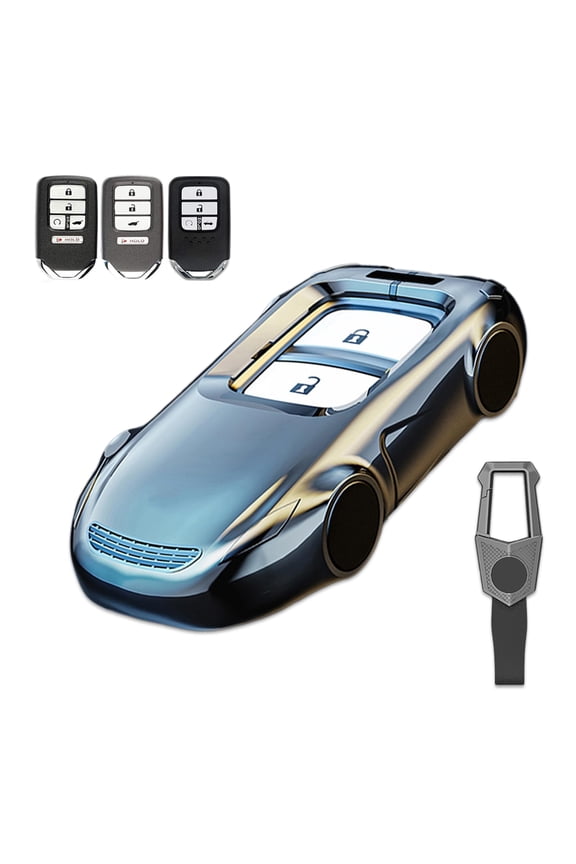 Key Cover Case, Zinc Alloy Metal Smart Key Fob Case Protector Shell Compatible with Honda Accord Civic CRV Pilot Ridgeline Passport 2016-2022