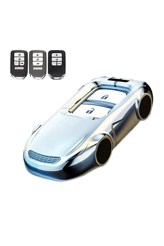 Key Cover Case, Zinc Alloy Metal Smart Key Fob Case Protector Shell Compatible with Honda Accord Civic CRV Pilot Ridgeline Passport 2016-2022
