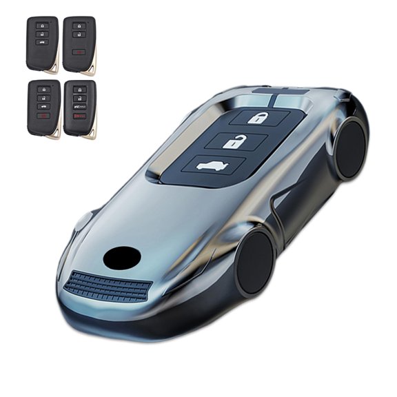 Key Cover Case, Zinc Alloy Metal Smart Key Fob Case Protector Shell Compatible with Lexus RX ES GS LS NX RS GX LX RC LC
