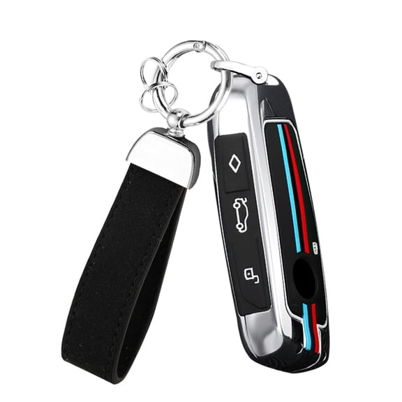 Key Cover Fit for BMW 2023 Key Fob Metal Key Case Silicone Car Key Shell Anti-fall Anti-Scratched Fit for BMW X5 X6 X7 IX XM I4 I7 3 Series 7 Series 740 760i Keyless Entry Remote