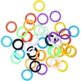 thumbnail image 1 of Key Covers Caps Key Ring Tags Key Caps Tags Covers Set: Plastic Key Identifier Rings Key Toppers for Keys Organization House Key 50Pcs House Key Covers Round Labels, 1 of 5