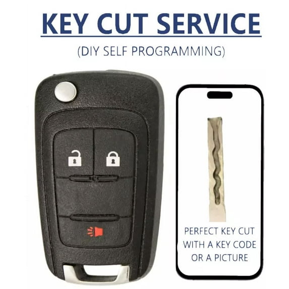 Key Cut + Flip Key for Chevrolet 2010 - 2017 Oht01060512
